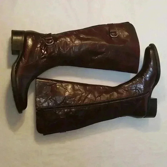 Born wrinkled leather boots - Picture 5 of 12